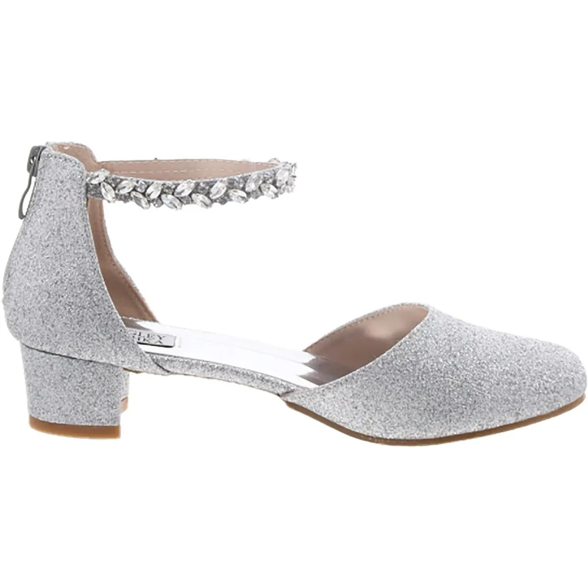 Girls Patent Embellished Pumps