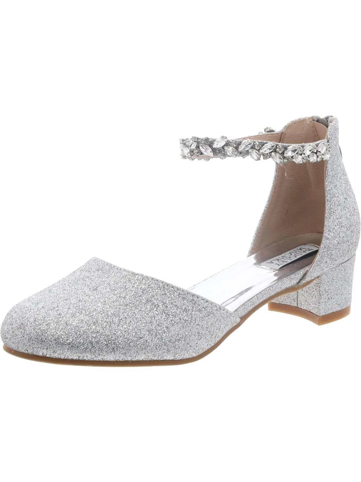 Girls Patent Embellished Pumps