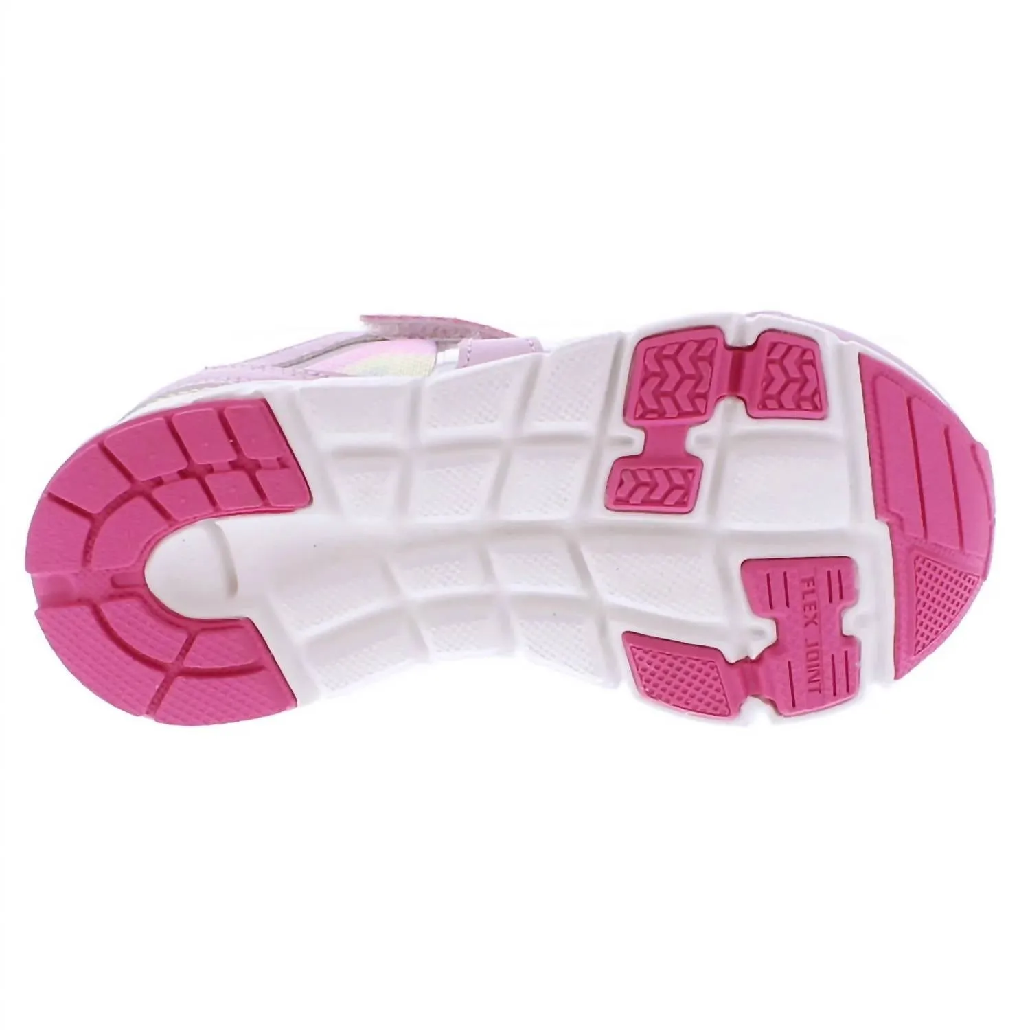 Girl's Rainbow Sneakers In Rose/pink