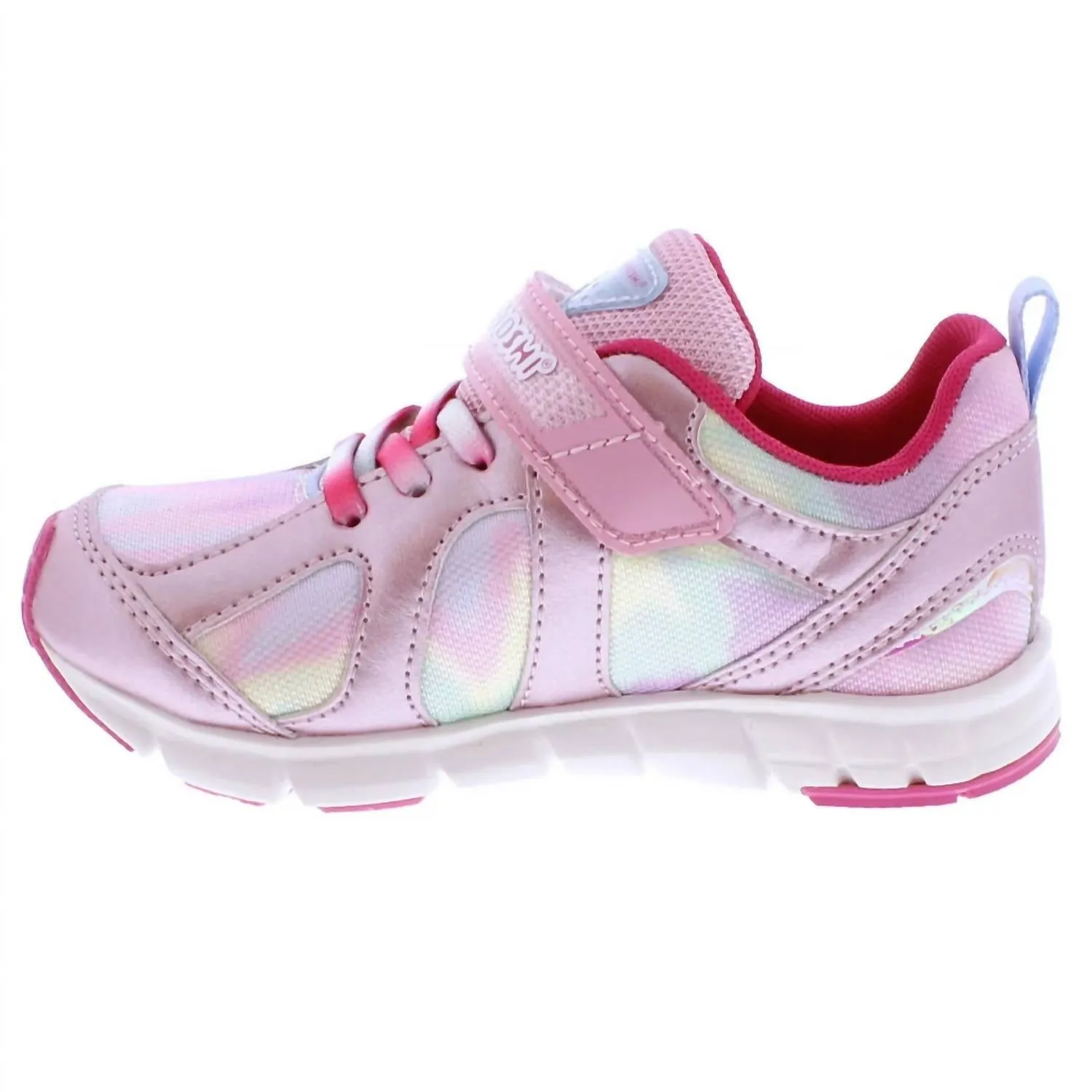 Girl's Rainbow Sneakers In Rose/pink