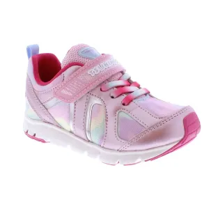 Girl's Rainbow Sneakers In Rose/pink