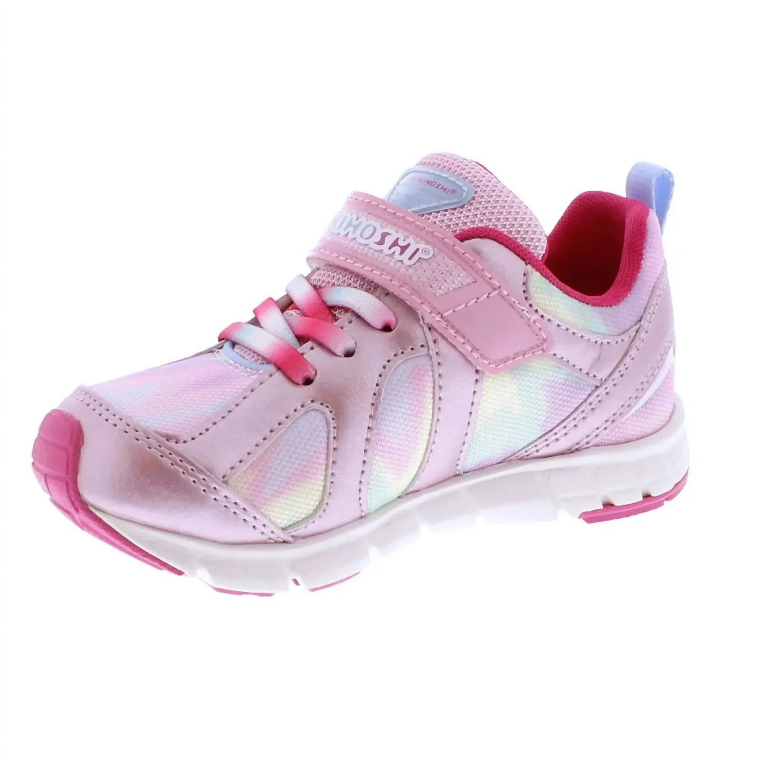 Girl's Rainbow Sneakers In Rose/pink