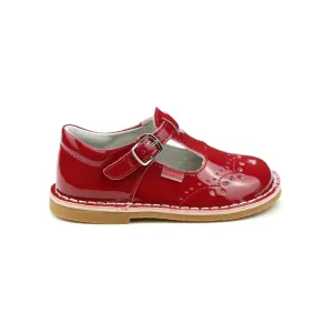 Girl's Ruthie Stitched Mary Jane Shoes In Patent Red