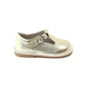 Girl's Selina Scalloped Mary Jane Shoes In Gold