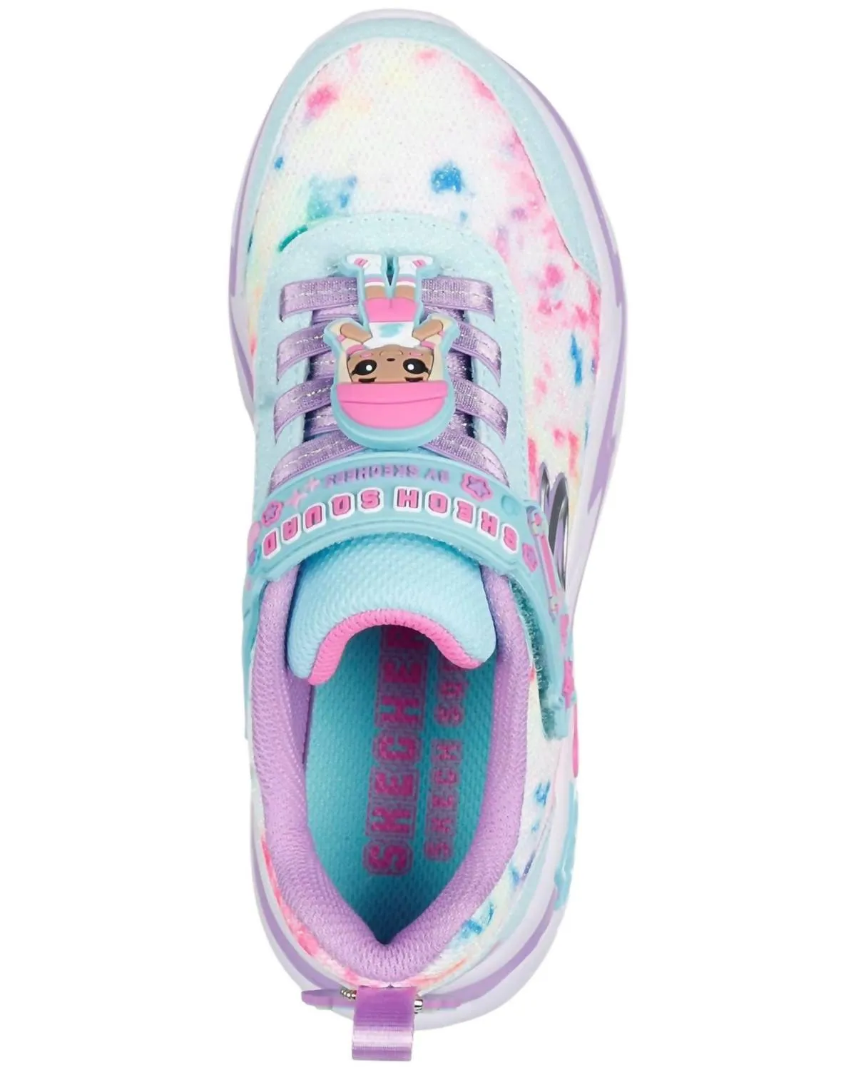 Girl's Snuggle Skech Squad Sneakers In Mint Multi