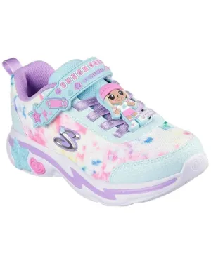 Girl's Snuggle Skech Squad Sneakers In Mint Multi