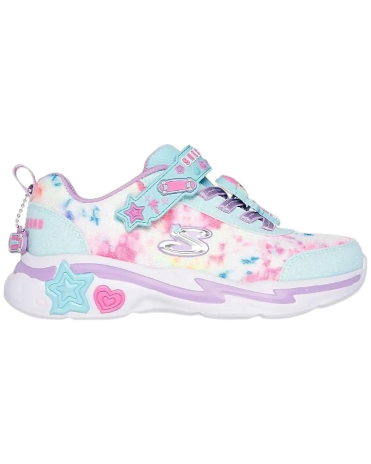 Girl's Snuggle Skech Squad Sneakers In Mint Multi