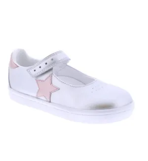 Girl's Stella Flat Shoes In Silver/rose