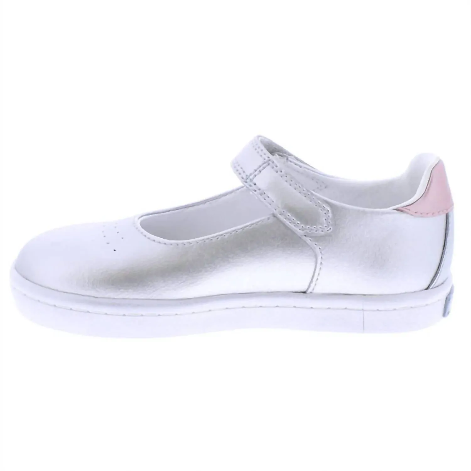 Girl's Stella Flat Shoes In Silver/rose