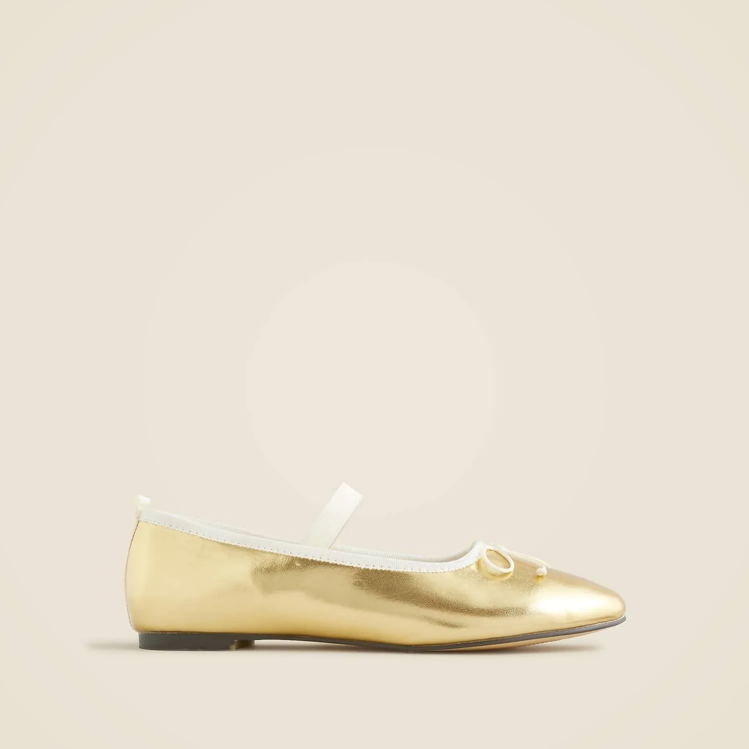 Girls Strappy Ballet Flats In Gold