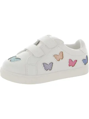 Girls Toddler Faux Leather Casual and Fashion Sneakers