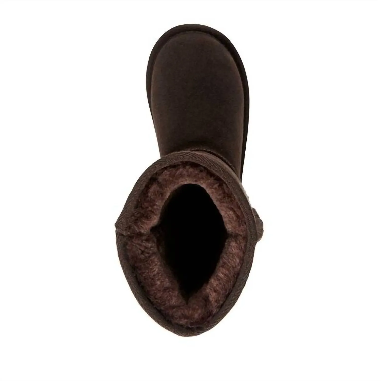 Girls Wallaby Hi Merino Wool Boots In Chocolate Brown