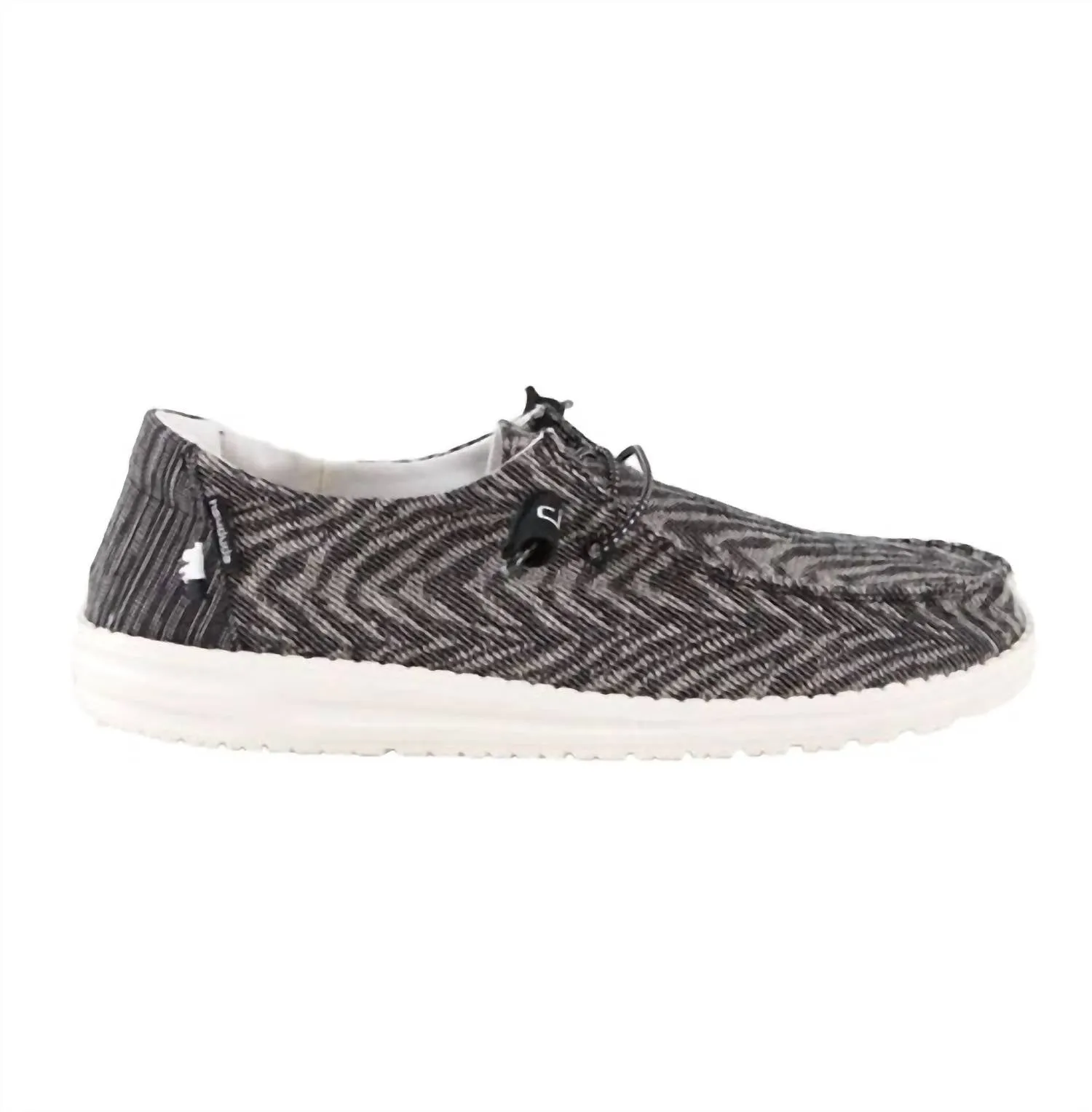 Girl's Wendy Youth Woven Shoes In Zebra Black Stripe