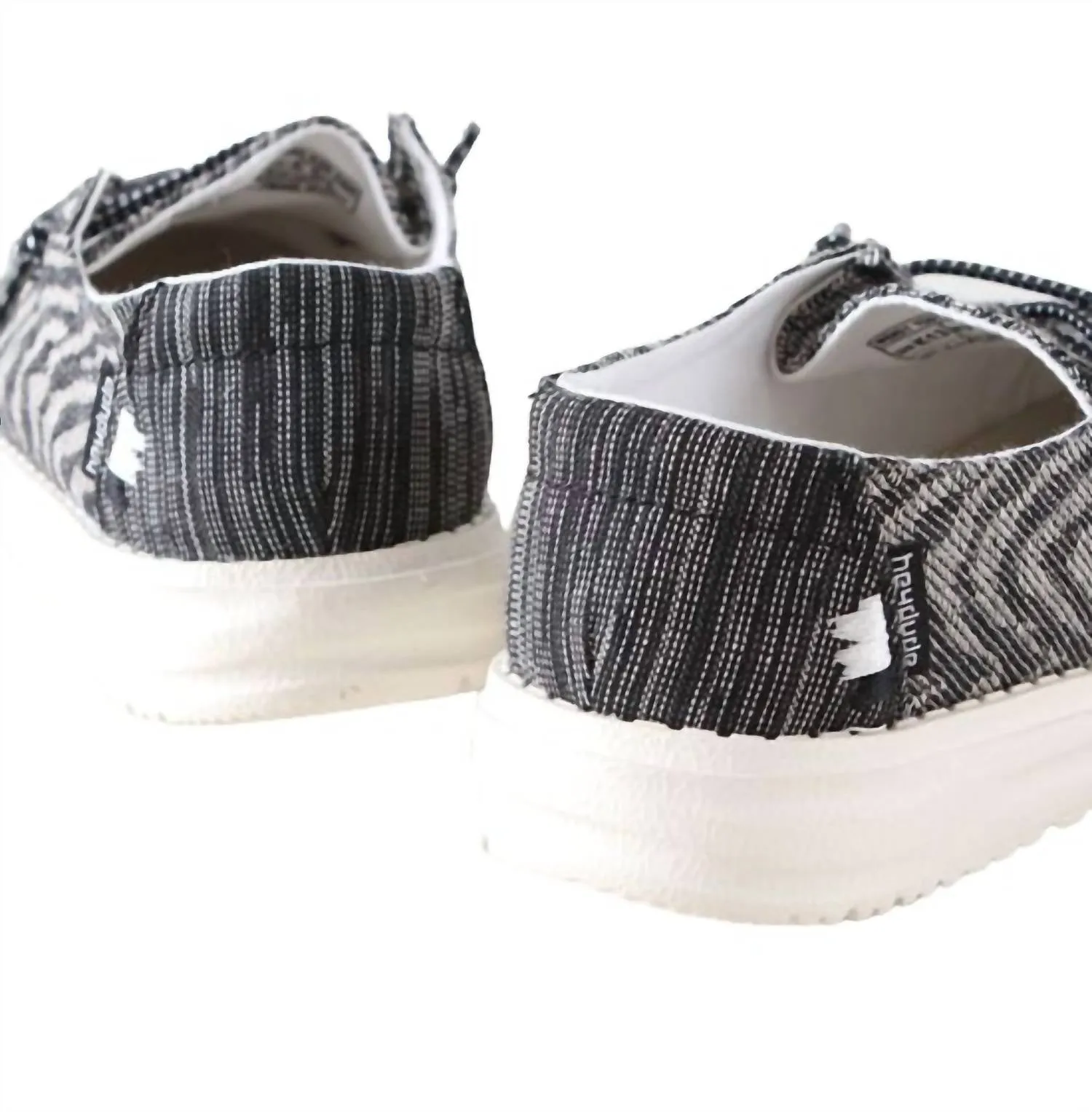 Girl's Wendy Youth Woven Shoes In Zebra Black Stripe