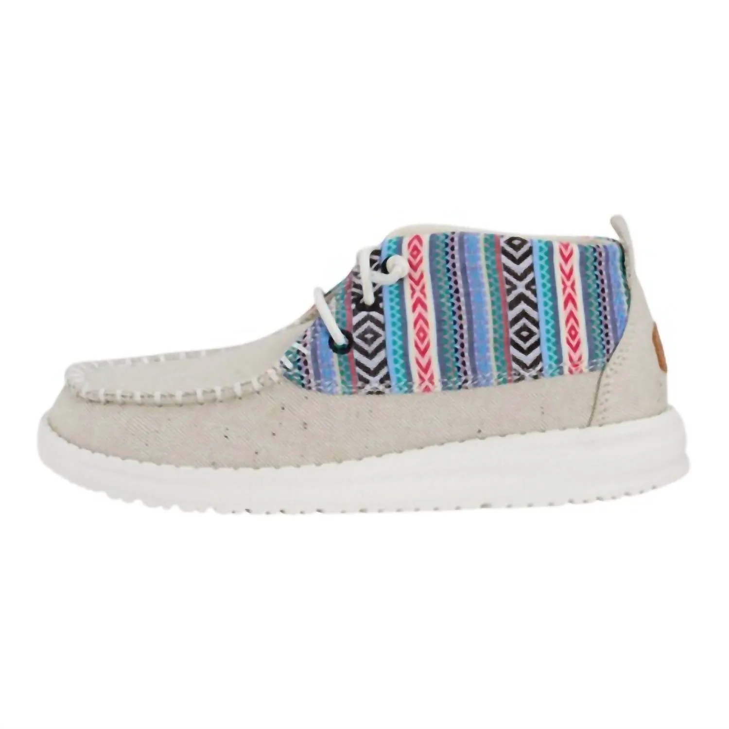 Girl's Youth Wendy Mid Boho Crafted Shoes In Light Grey/multi