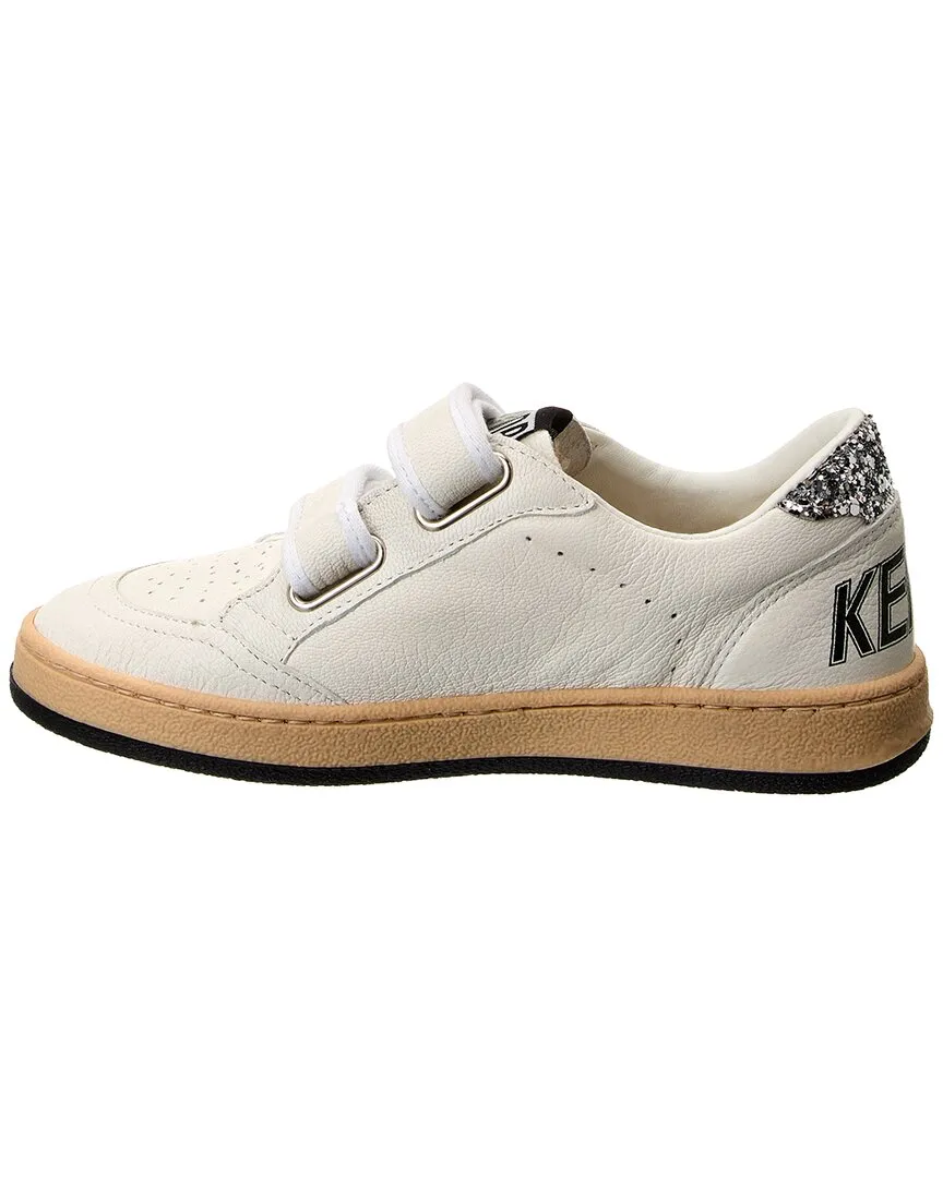 Golden Goose Ballstar Strap Leather & Glitter Sneaker