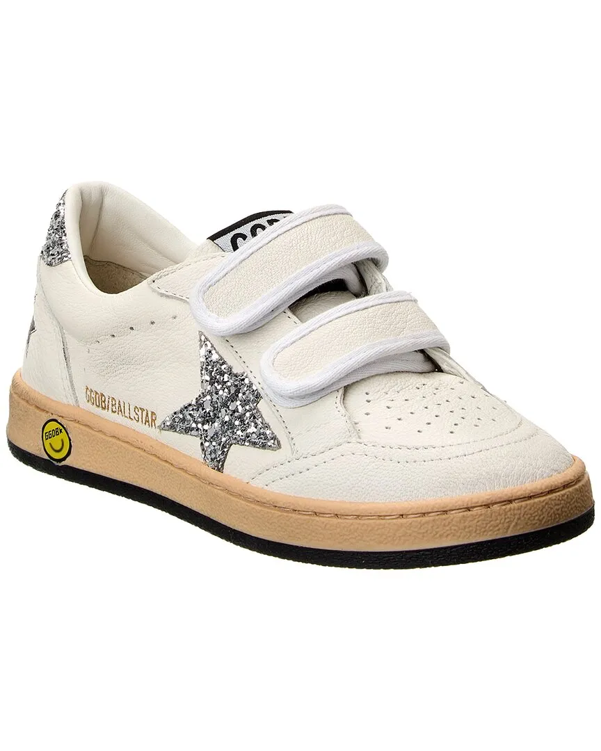 Golden Goose Ballstar Strap Leather & Glitter Sneaker