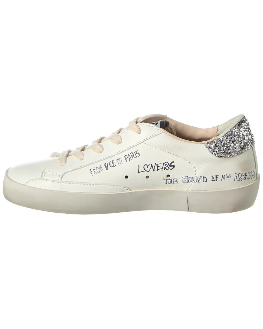 Golden Goose Superstar Leather & Glitter Sneaker