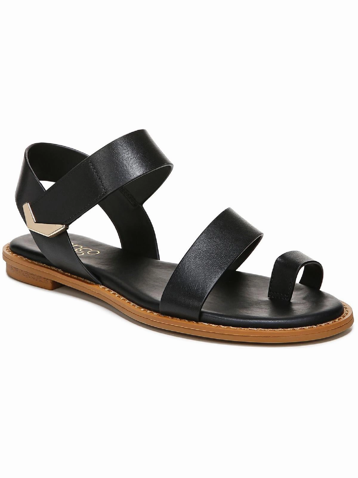 Graze Womens Leather Ankle Strap Strappy Sandals
