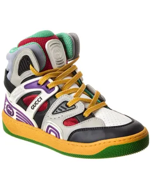Gucci Basket Leather & Mesh Sneaker