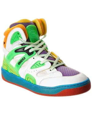Gucci Basket Leather & Mesh Sneaker