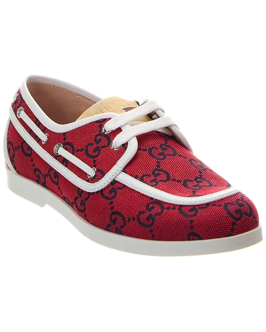 Gucci GG Canvas Boat Shoe