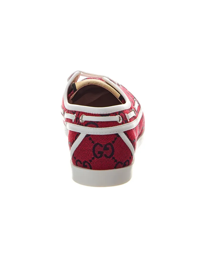 Gucci GG Canvas Boat Shoe