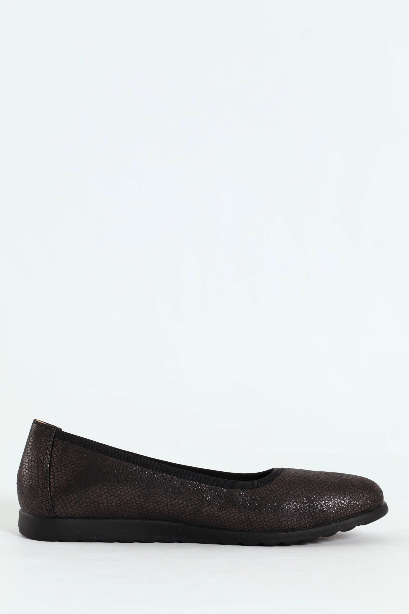 Halen Metalic Animal Elasticated Slip On - Black