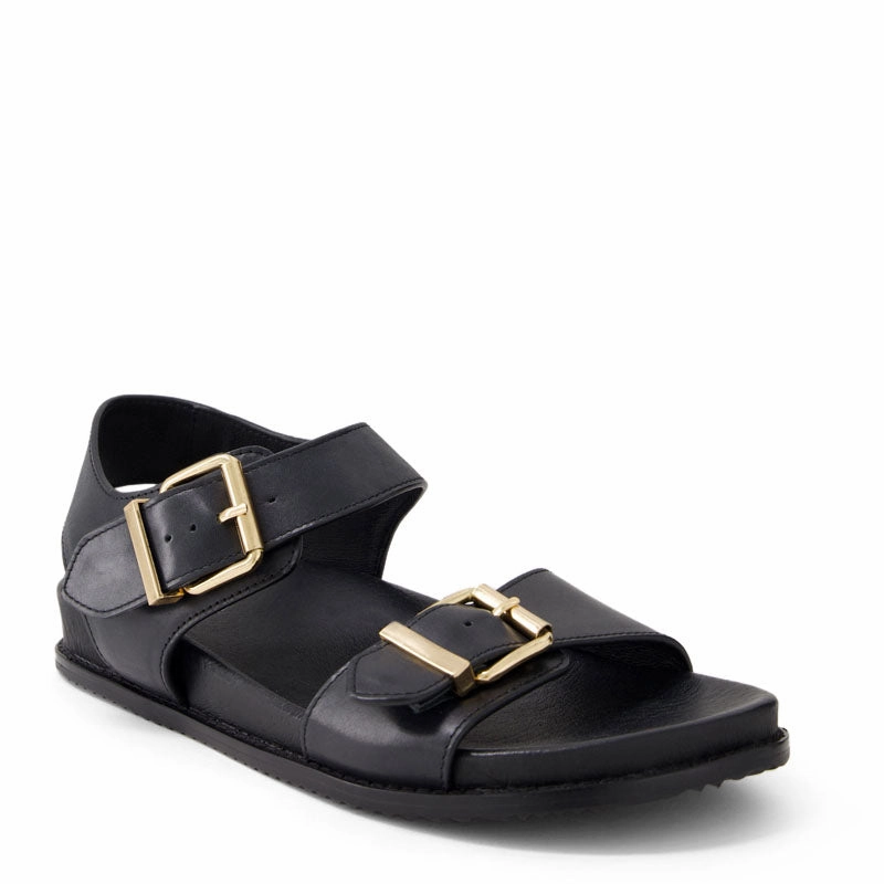 HASTICE W - BLACK LEATHER SANDALS