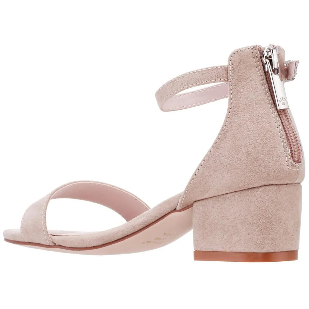 Hidi Girls Embossed Open Toe Block Heels