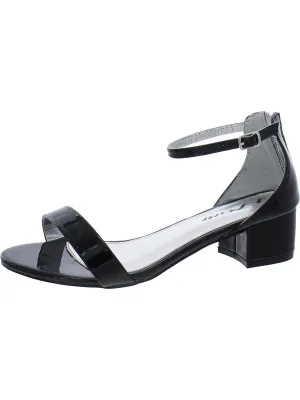 Hidi Girls Faux Leather Open Toe Block Heel