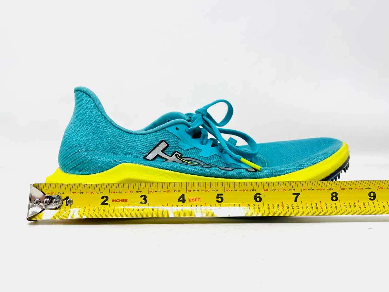 Hoka Size 6 Teal/Yellow Lace-Up Mesh Shoes Sneakers