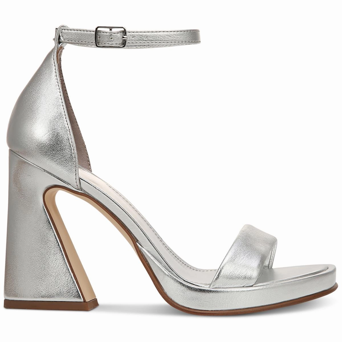 Holmes Womens Faux Leather Ankle Strap Heels