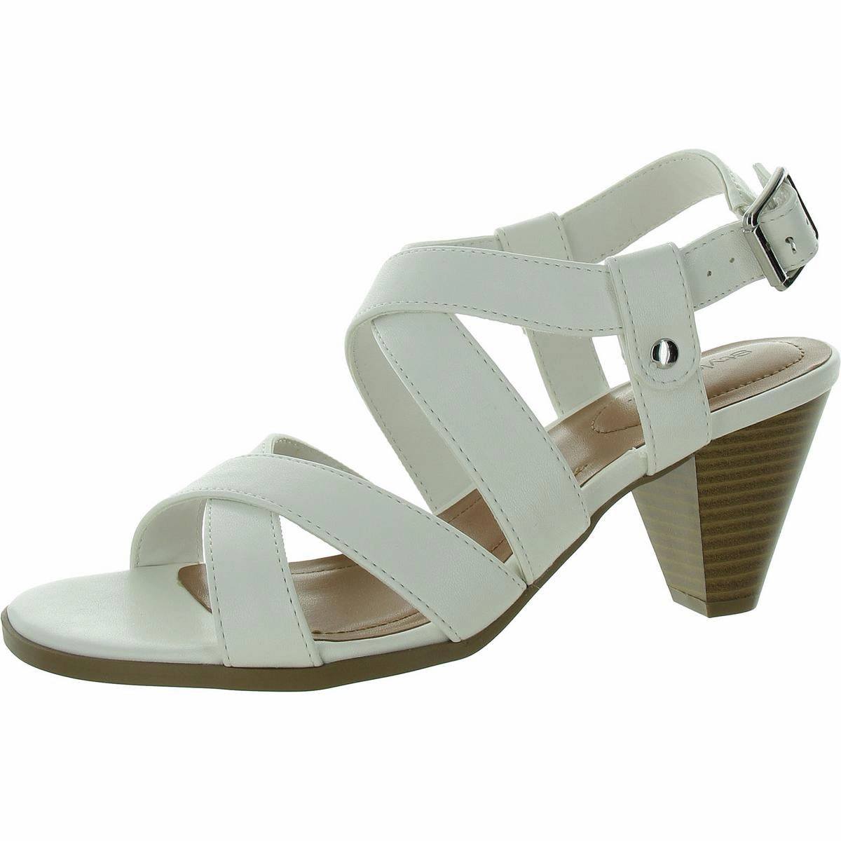 Honniee Womens Faux Suede Criss-Cross Slingback Sandals