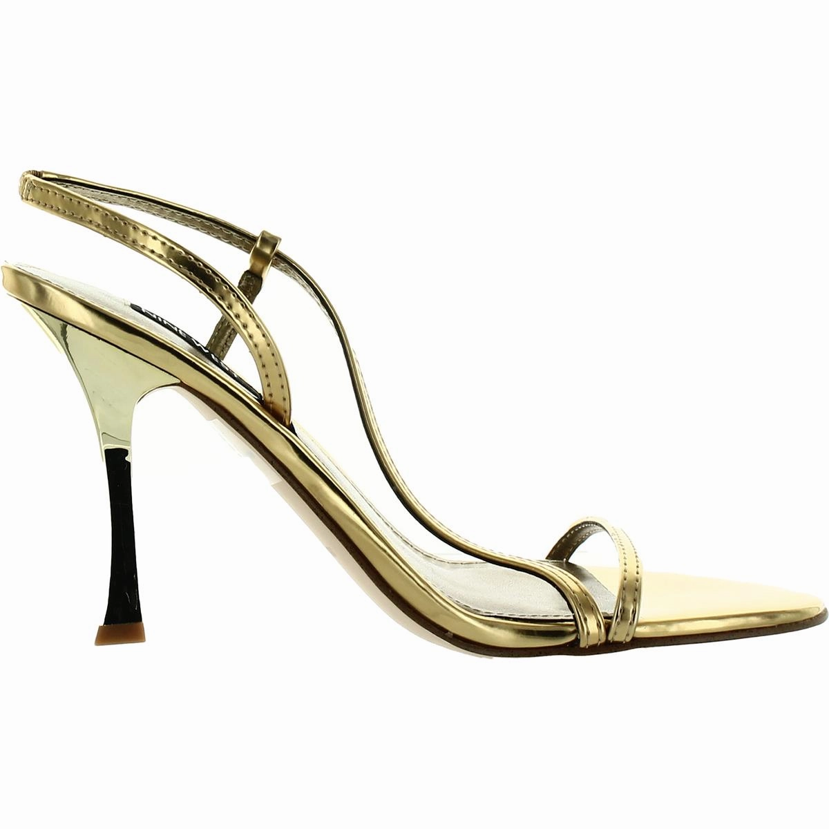 I Saw 3 Womens Mirrored Cross Strap Slingback Sandals