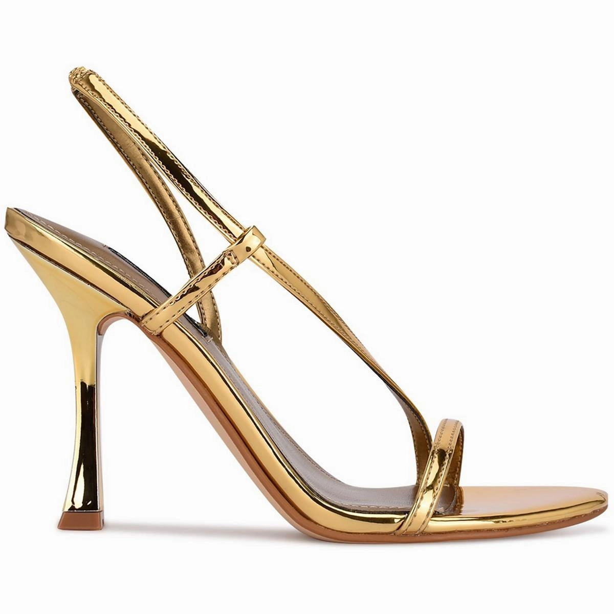 I Saw 3 Womens Mirrored Cross Strap Slingback Sandals