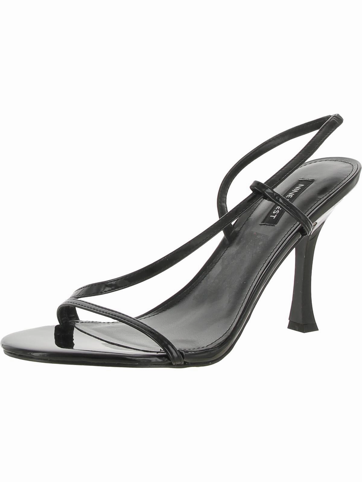 I Saw 3 Womens Mirrored Cross Strap Slingback Sandals