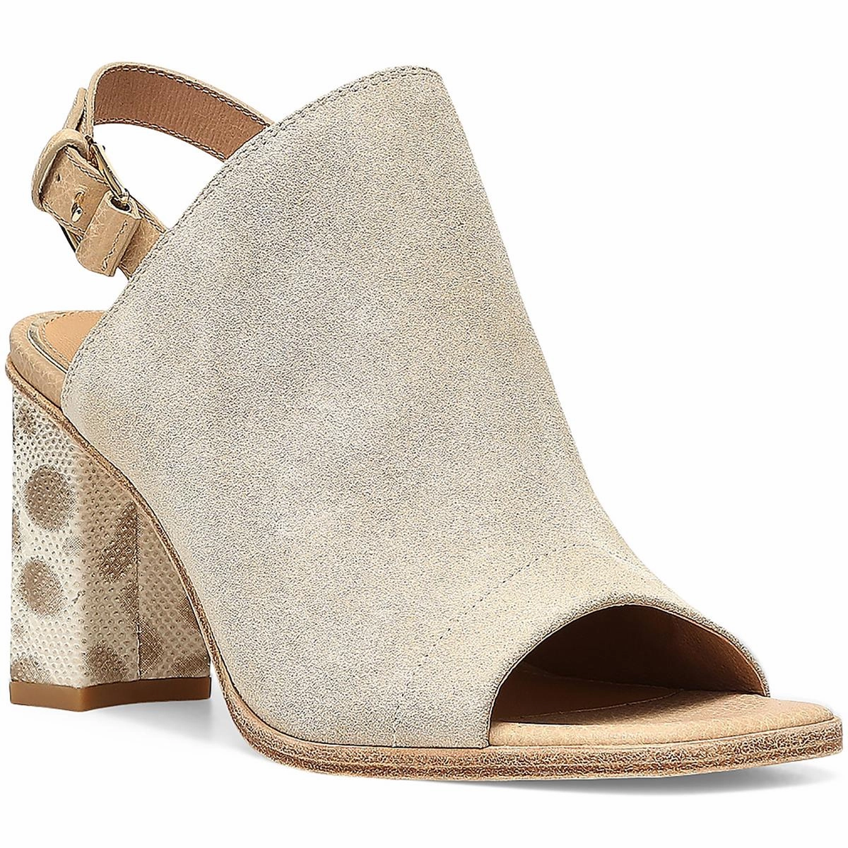 ILIANA02 Womens Suede Block Heel Slingback Sandals