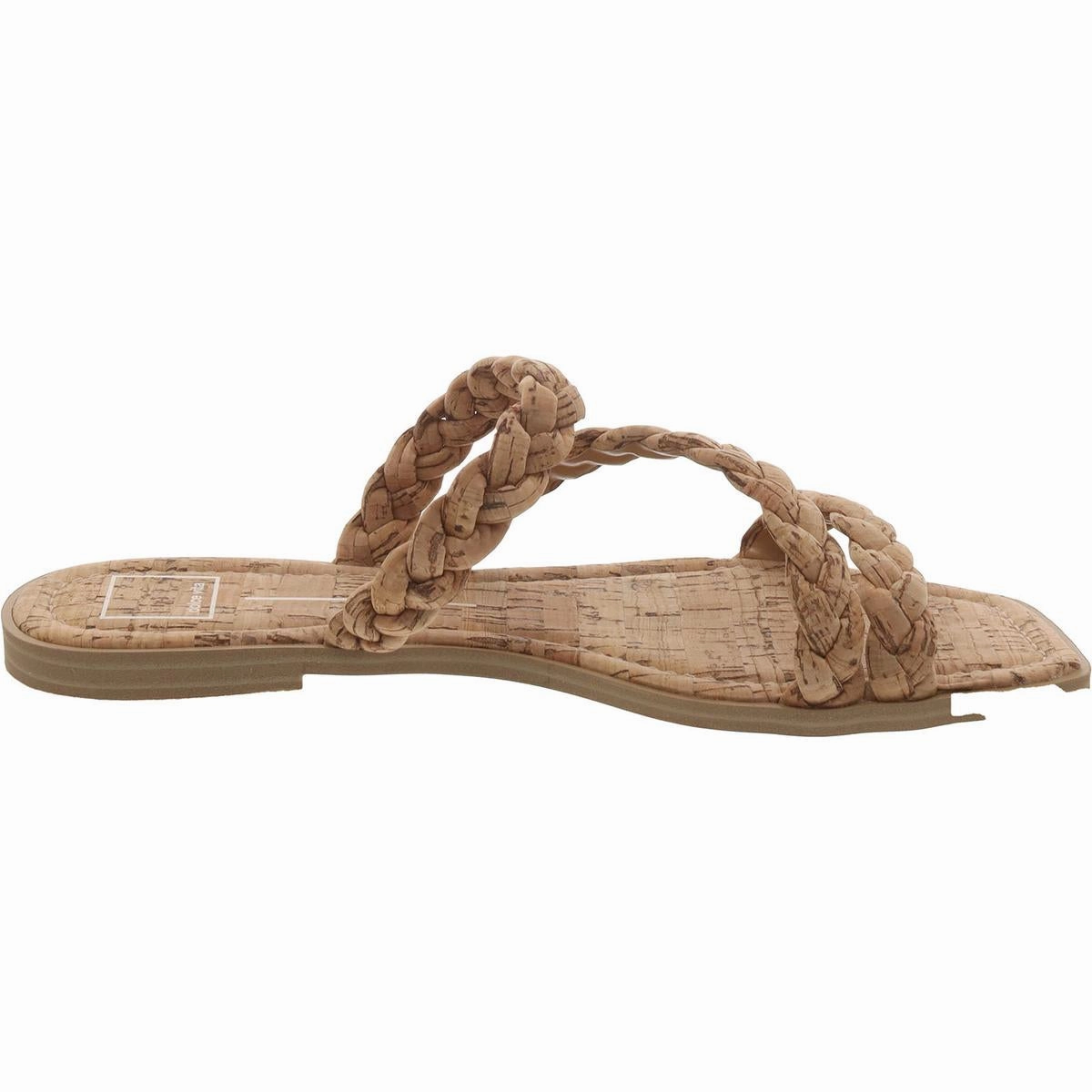 Iman Womens Metallic Flat Slide Sandals