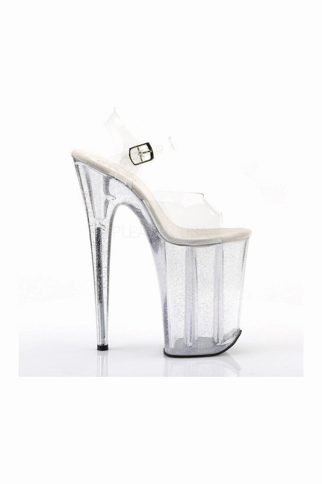 INFINITY-908MG Platform Sandal  | Clear Vinyl