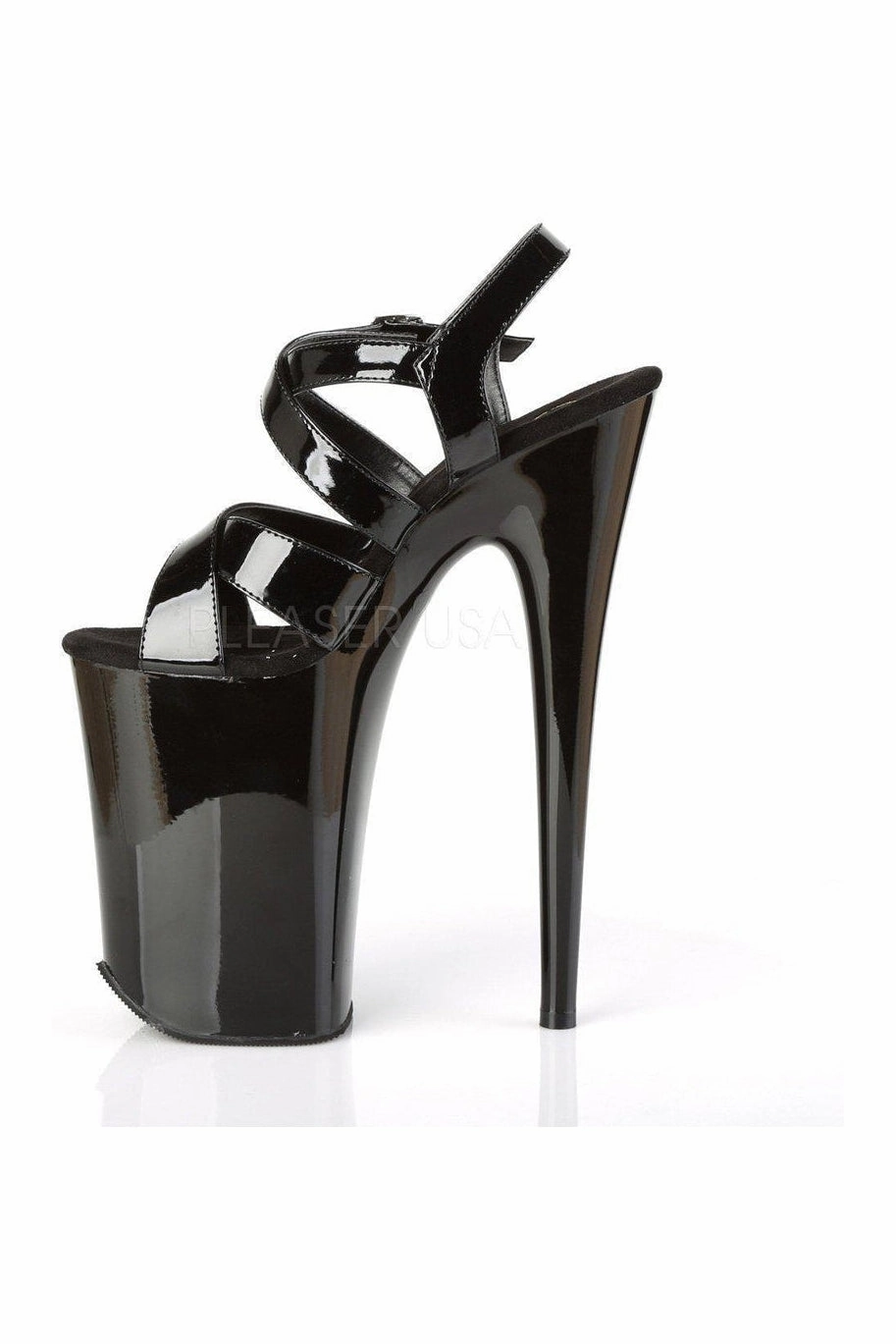 INFINITY-997 Platform Sandals | Black Patent