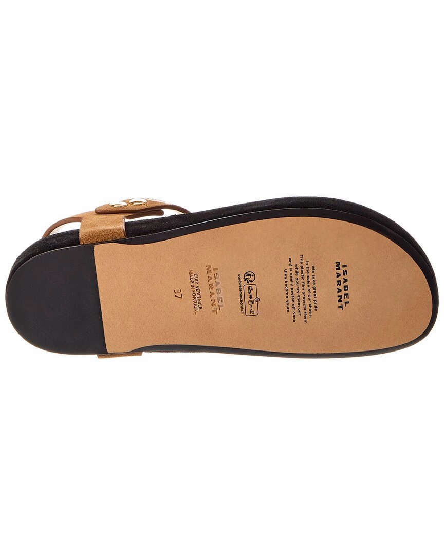 Isabel Marant Enore Embroidered Suede Sandal