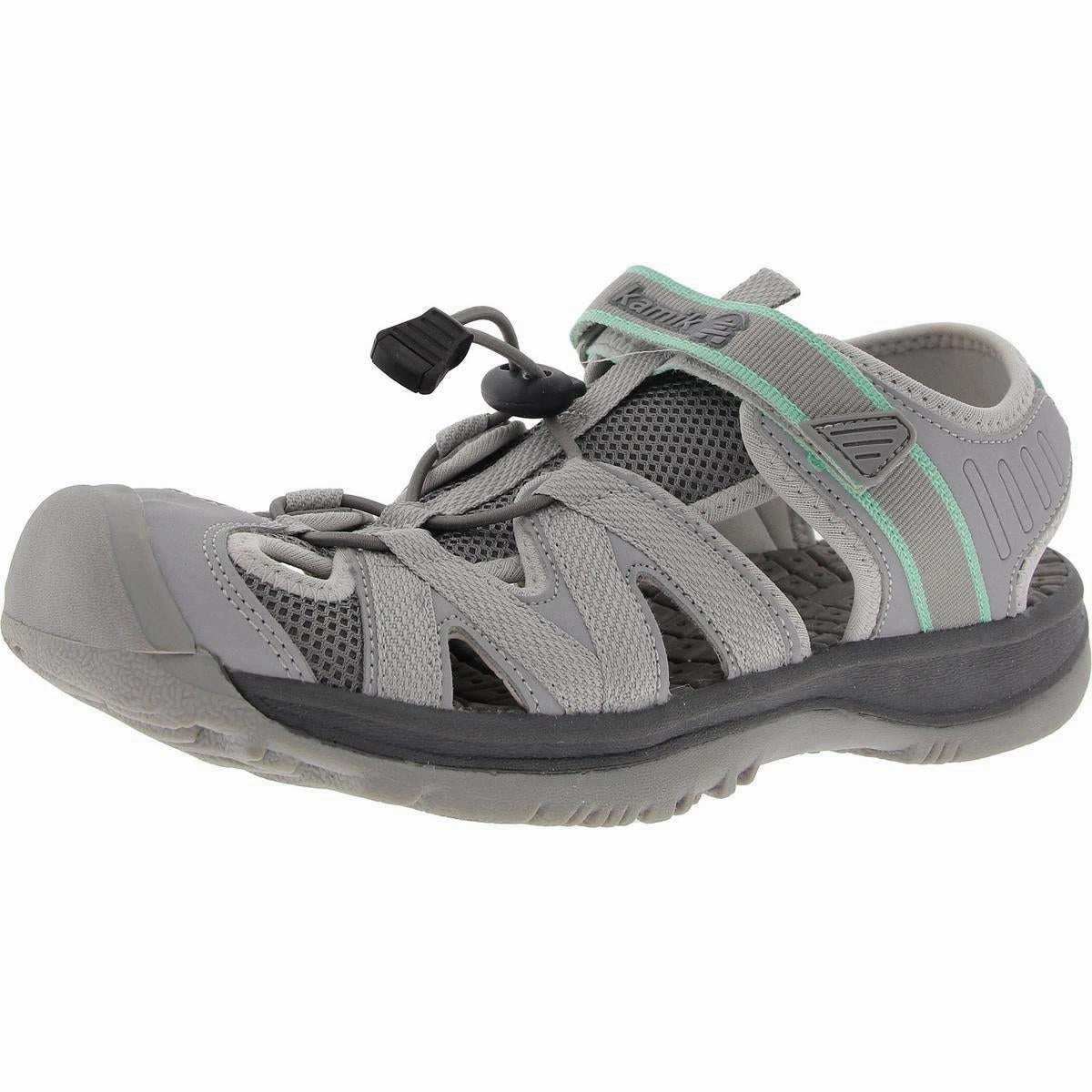 Islander 2 Womens Mixed Media Faux Leather Fisherman Sandals