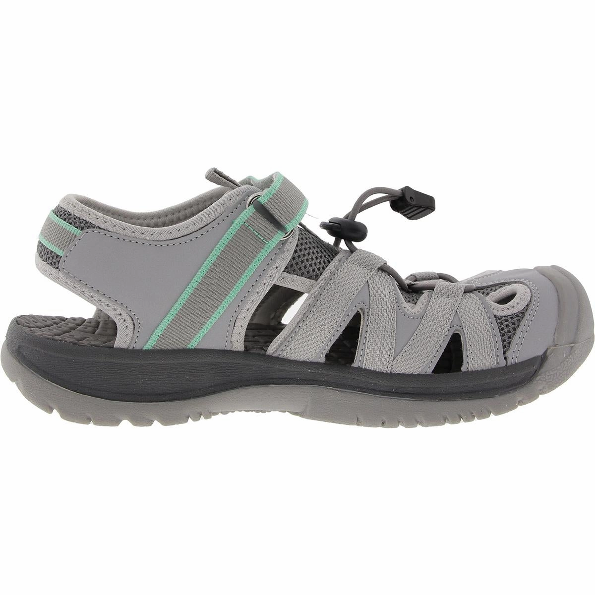 Islander 2 Womens Mixed Media Faux Leather Fisherman Sandals