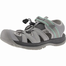 Islander 2 Womens Mixed Media Faux Leather Fisherman Sandals