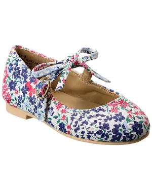 Janie and Jack Floral Bow Flat