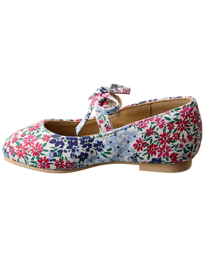 Janie and Jack Floral Bow Flat