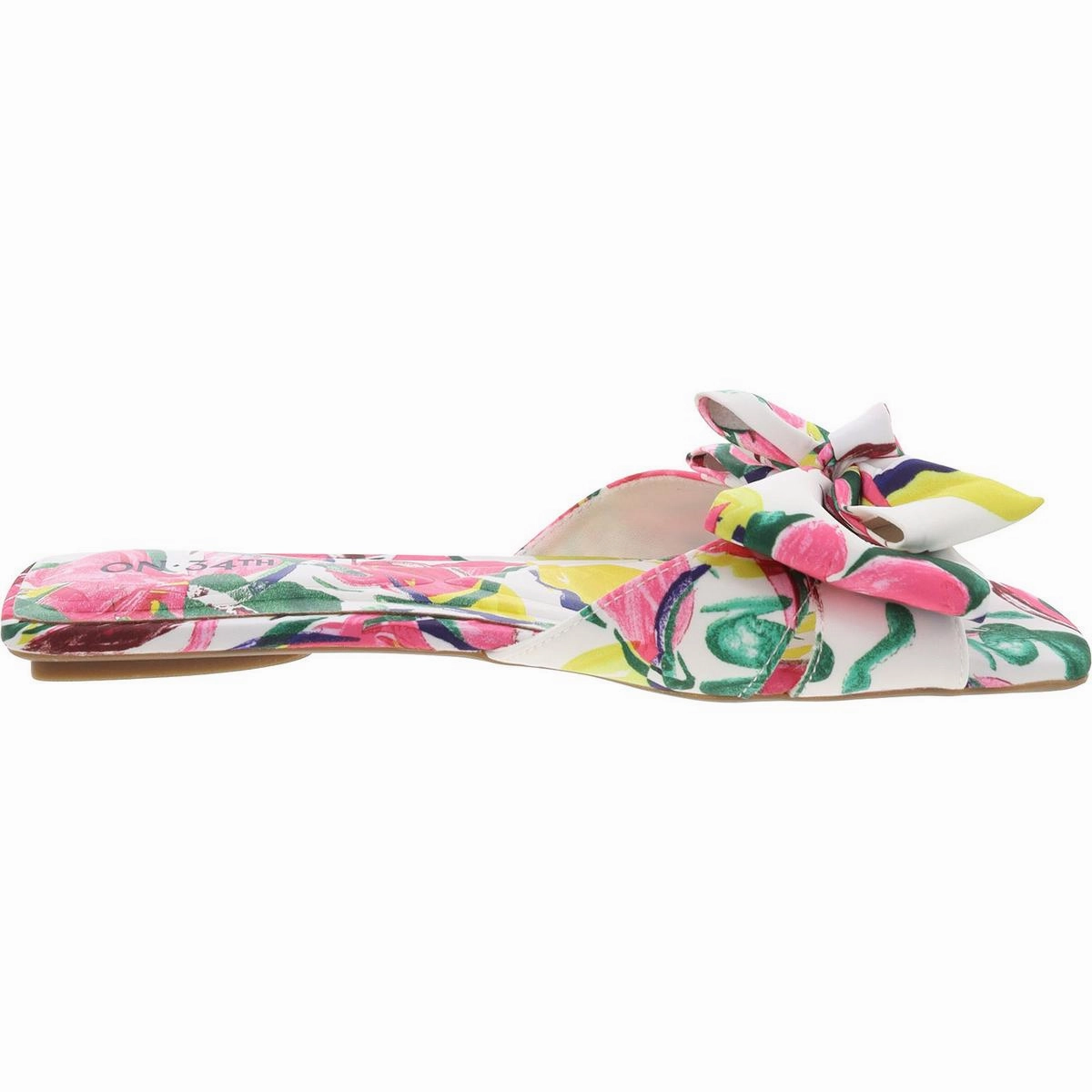 Jazminnf Womens Floral Slip On Slide Sandals