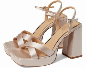 Jewel Badgley Mischka Rainbow JW4628-256 Sandal Womens 8.5 Gold Platform ZPO2112