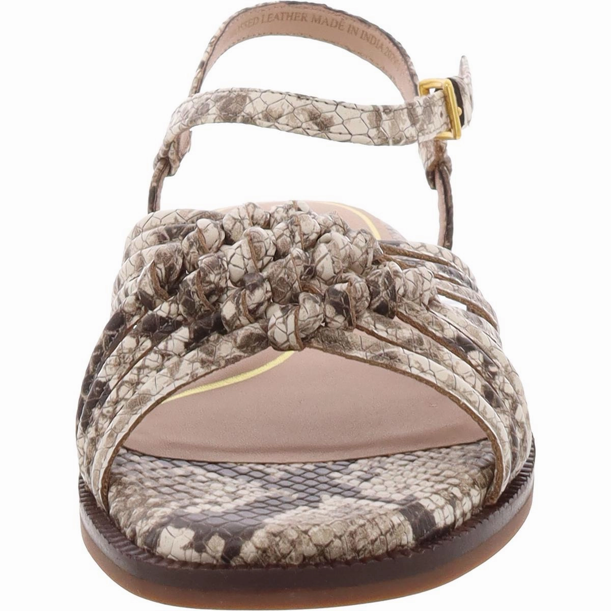 Jitney Knot Sandal Womens Animal Print Embossed Ankle Strap